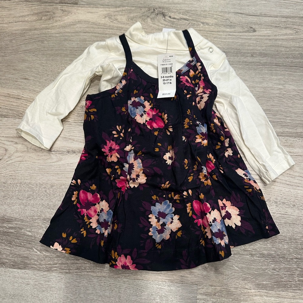 GAP Floral Camisole with White Long Sleeve